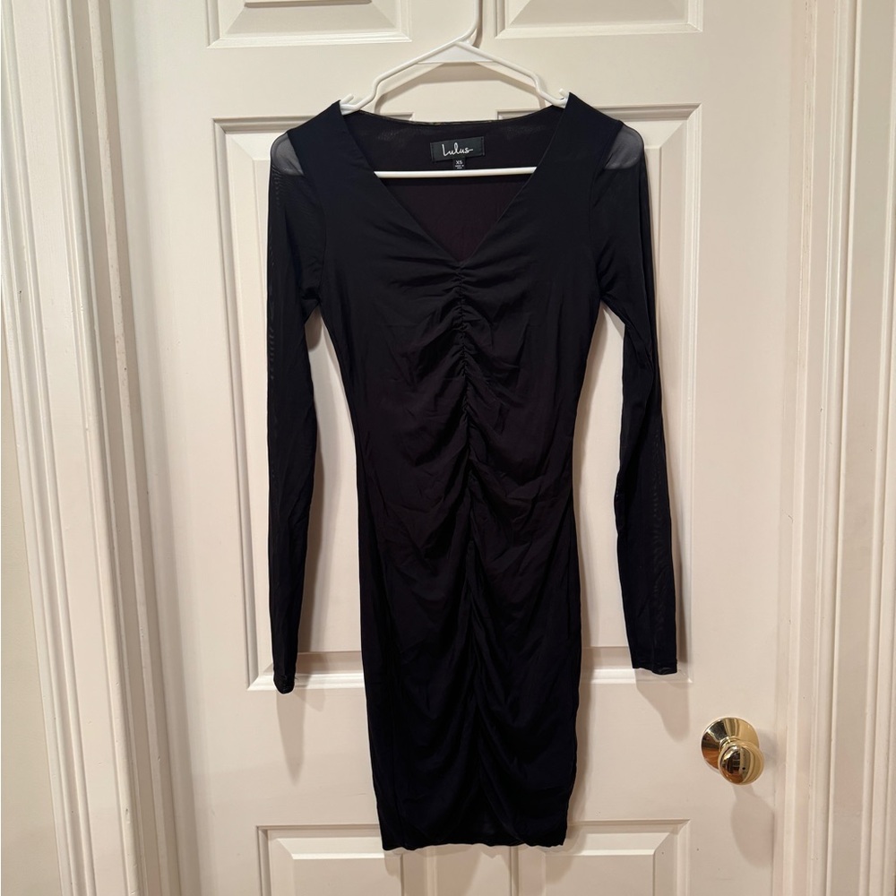 Lulus Black Mesh Bodycon Dress